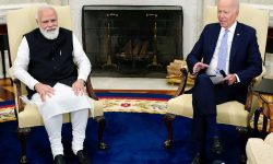 USA, Sept 24 (ANI): Prime Minister Narendra Modi and US President Joe Biden hold bilateral meeting, at the Oval Office in the White House, in Washington DC on Friday. (ANI Photo)
